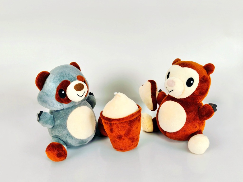 Mochi Raccoon and Cuppa Otter plush toy Production