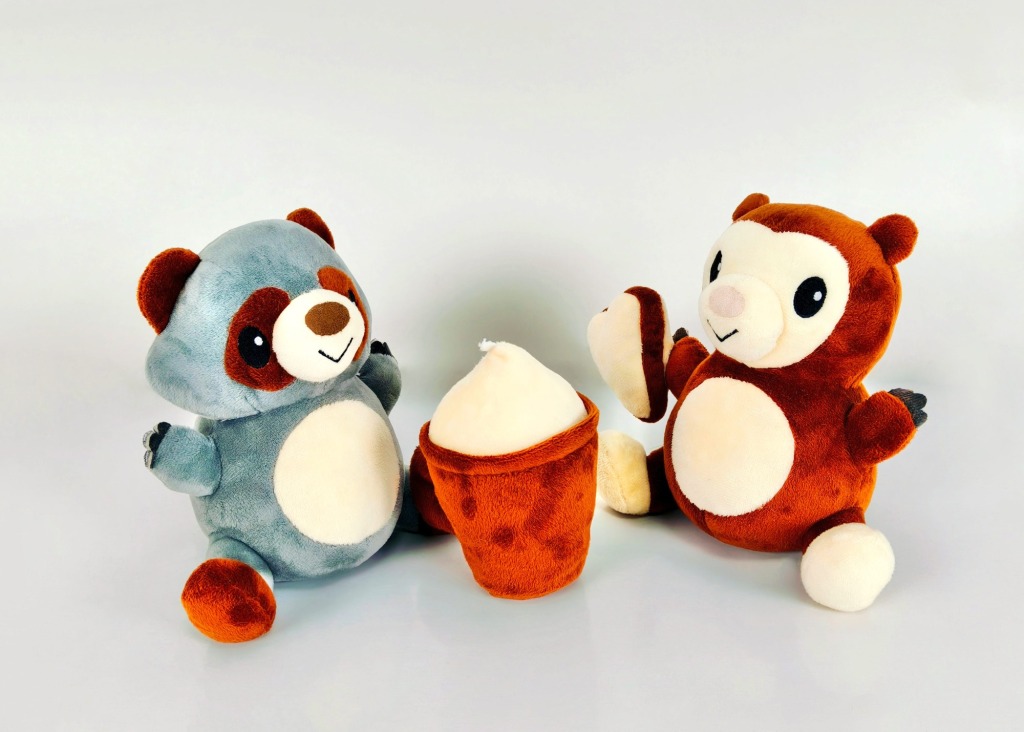 Mochi Raccoon And Cuppa Otter Plush Toy 140x100